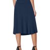 A-Line Midi Skirts for Women- High Waist Knee Length Casual Flared Flowy Skirt Made in USA