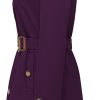 Women's Double Breasted Long Trench Coats Mid-Length Belted Overcoat Dress Jacket with Detachable Hood