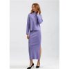 Elegant Knitted Turtleneck Sweater + Two Piece Skirt Set Womens Casual Loose Warm Tracksuits Solid Color Suits