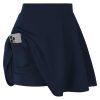 Women Plus Size Casual Mini Skater Skirt Elastic Lining High Waist Basic Flared Skorts Pleated with Pocket