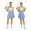 Womens Pleated Tennis Skirts with Pocket Shorts High Waisted Skorts Lightweight Golf Skirt Flowy Athletic Skort