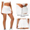 Women Tennis Skirt Golf Skorts Athletic High Waisted with Pockets Inner Shorts Sport Workout Pleated Pickleball