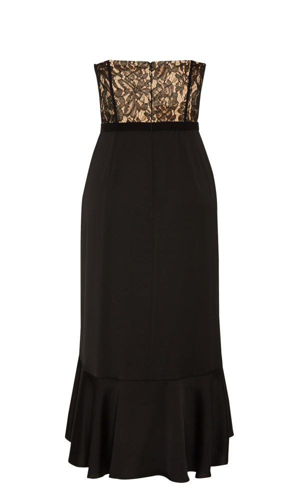 Women's Plus Size Lace Ruffle Dress