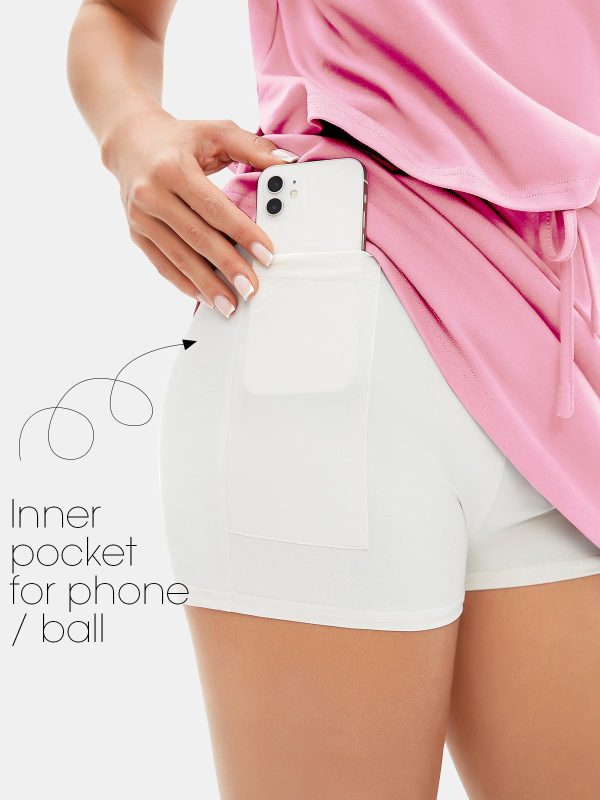 Womens Casual Summer 2 Piece Short Skirt Sets Short Sleeve Tshirt And Tennis Skort Dressy Cotton Matching Sweatsuits