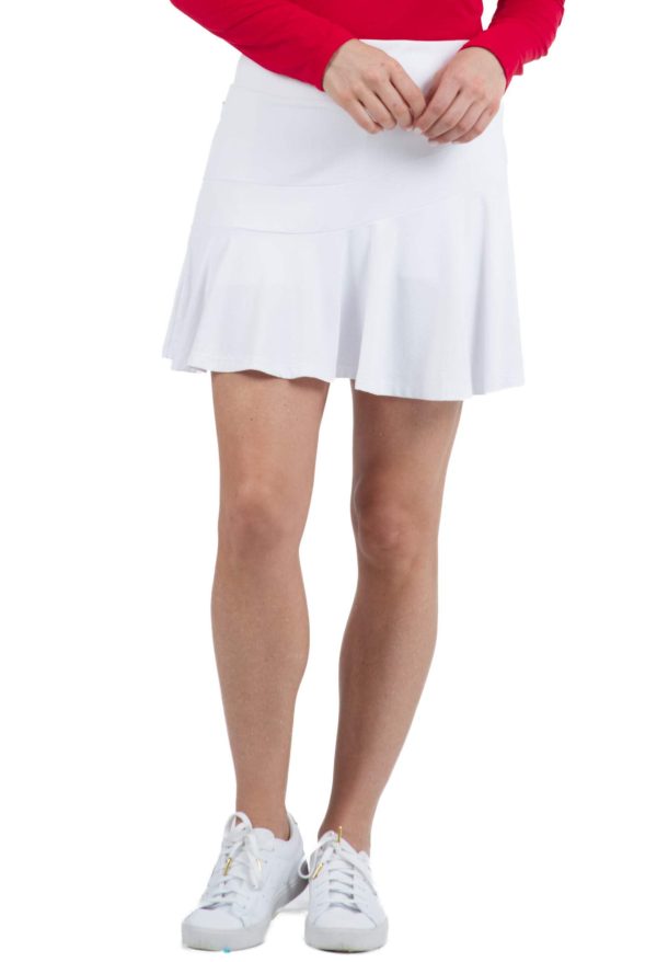 Athleisure Wear Sun Protective UPF 50+ Icefil Cooling Flounce Skort with Back Pockets - 20000