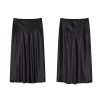 Mulberry Silk Skirts for Women Midi Length Elegant Skirt Slit Dresses Casual Party Sexy High Waist Dress