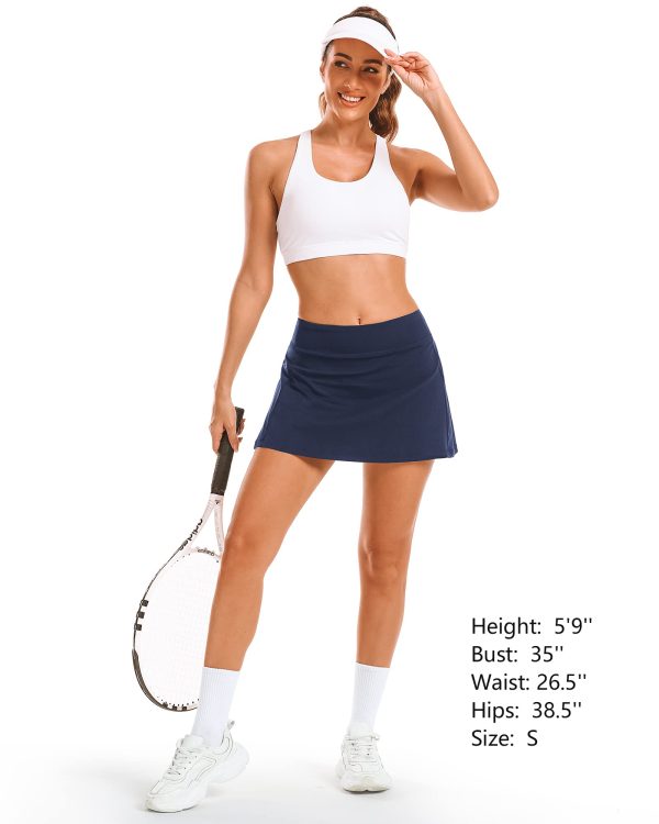 Women's Tennis Golf Skirts High Waisted with Pockets Inner Shorts for Athletic Skorts Sports Running Pickleball