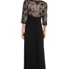 Womens Lace Sequin Evening Dress