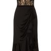 Women's Plus Size Lace Ruffle Dress