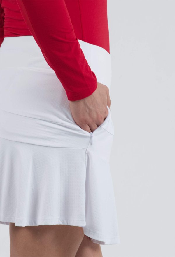 Athleisure Wear Sun Protective UPF 50+ Icefil Cooling Flounce Skort with Back Pockets - 20000
