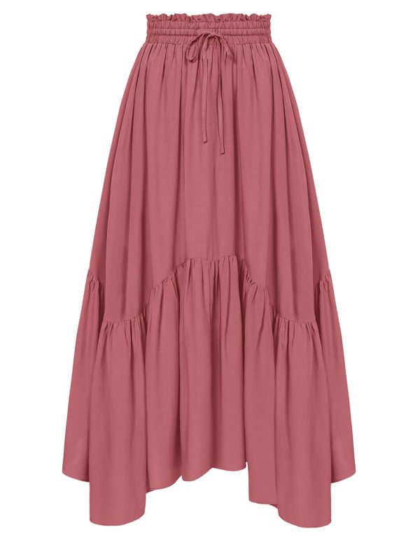 Maxi Skirts for Women High Waist Renaissance Skirt Long Skirt with Pockets