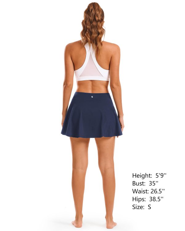 Women's Tennis Golf Skirts High Waisted with Pockets Inner Shorts for Athletic Skorts Sports Running Pickleball