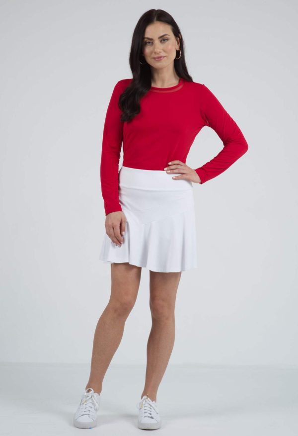 Athleisure Wear Sun Protective UPF 50+ Icefil Cooling Flounce Skort with Back Pockets - 20000