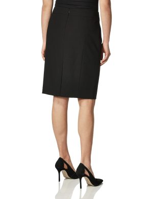 Women's Classic Fit Straight Lux Suit Skirt (Regular and Plus Size)
