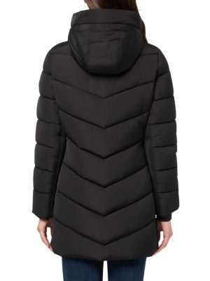 Women's Long Bib-front Puffer Jacket