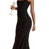 Elegant Lace Bodycon Fishtail Dress Wedding Guest Fishbone Shoulder Strap Ruched Midi Party Dress for Women