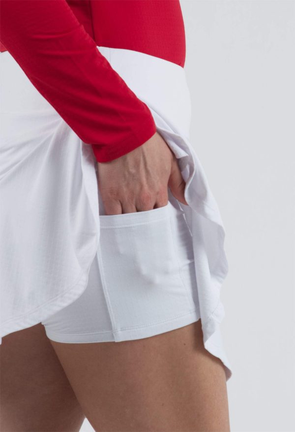 Athleisure Wear Sun Protective UPF 50+ Icefil Cooling Flounce Skort with Back Pockets - 20000