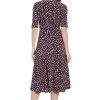 Elegant Half-Sleeve Mid-Calf Work Dresses for Women