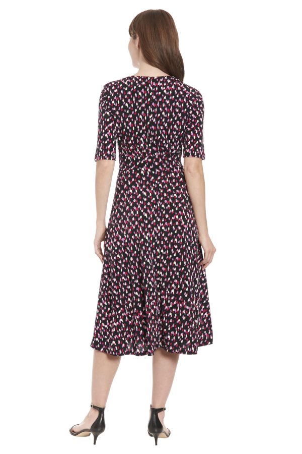 Elegant Half-Sleeve Mid-Calf Work Dresses for Women