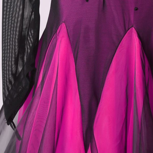 Diamond-Studded Large Swing Skirt New Modern Dance Dress Performance Competition Clothing National Standard Dance