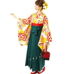 -Kimono Women Embroidered Hakama Skirt Single Item Andon