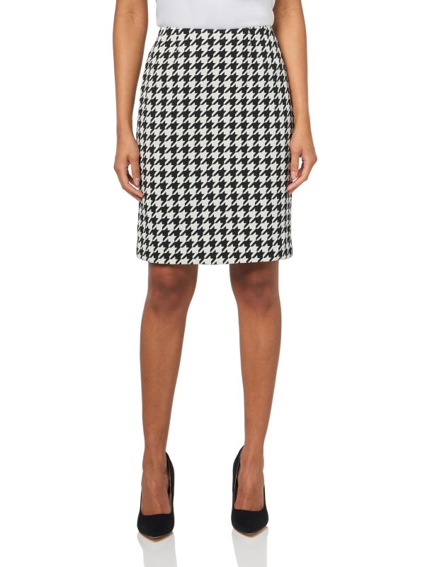 Women's Four Button Boxy Blazer & Skirt, 2pc Set