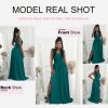 Womens 2025 Formal Dresses Wrap V-Neck Ruched Sexy Bridesmaid Wedding Guest Maxi Dresses