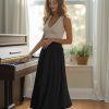 3 Pack Maxi Long Skirts for Women, Ankle Length High Waisted Pleated Flowy A Line Summer Casual Skirts with Pockets