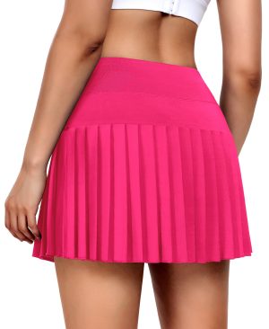 Pleated Tennis Skirt for Women with Shorts Athletic Golf Skort Workout Running Sports Skirts Skorts with Pockets