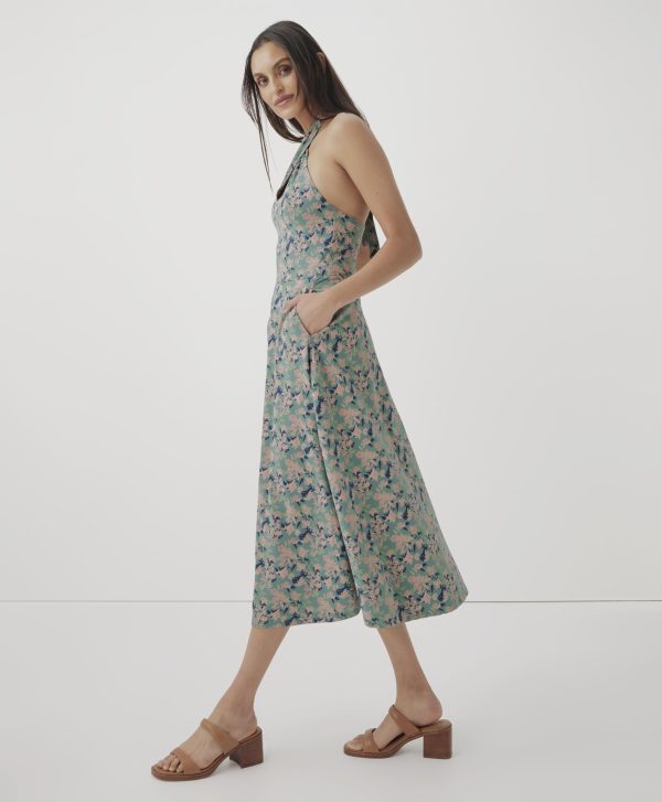 Organic Cotton Women's Fit & Flare Halter Dress