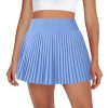 Womens Pleated Tennis Skirts with Pocket Shorts High Waisted Skorts Lightweight Golf Skirt Flowy Athletic Skort