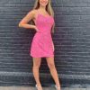 Short Tight Homecoming Dresses for Teens Lace Short Prom Dress Cocktail Gowns YZTS042