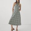 Organic Cotton Women's Fit & Flare Halter Dress