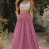 3 Pack Maxi Long Skirts for Women, Ankle Length High Waisted Pleated Flowy A Line Summer Casual Skirts with Pockets