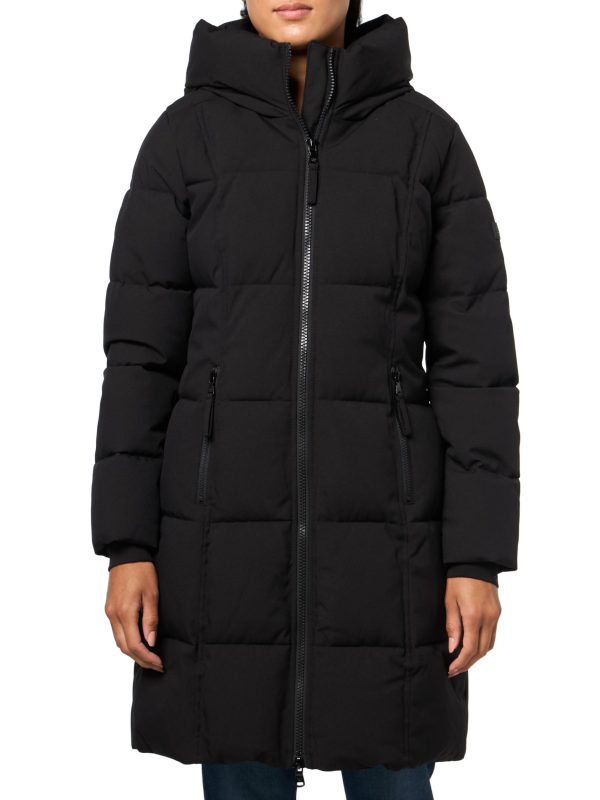 Women's Zipper Hooded Puffer Coat