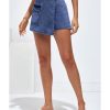 Denim Skorts for Woman Cargo Faux Wrap Jean Skort Skirts Stretchy High Waisted Skirt Shorts Country Concert Wear