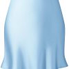 Mini Skirts for Women Satin High Elastic Waist Ruffle Bodycon Short Skirt
