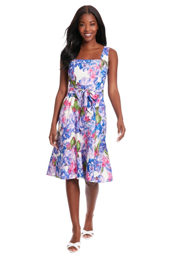 Floral Summer Cute Knee Length, Wedding Guest Dresses for Women