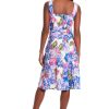 Floral Summer Cute Knee Length, Wedding Guest Dresses for Women