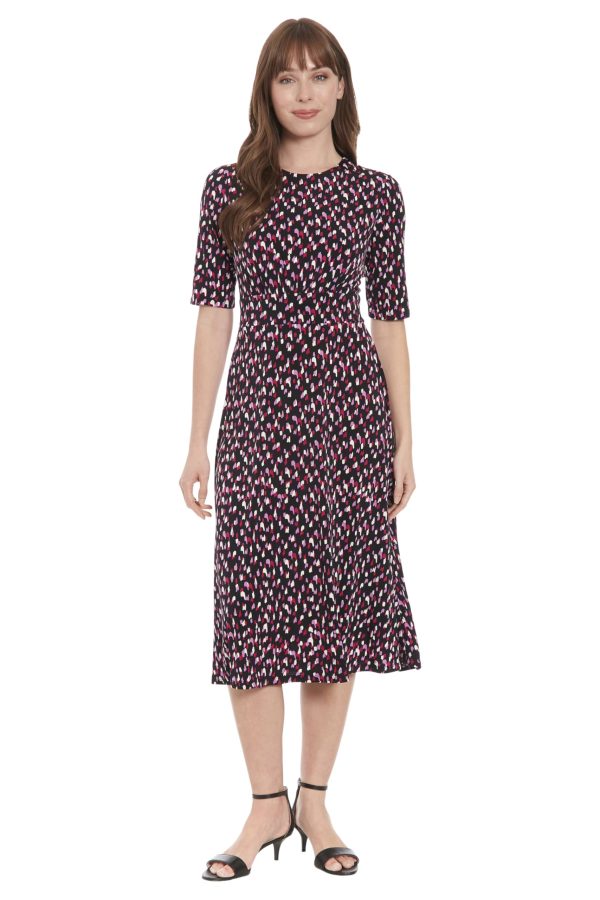 Elegant Half-Sleeve Mid-Calf Work Dresses for Women