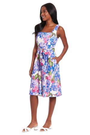 Floral Summer Cute Knee Length, Wedding Guest Dresses for Women