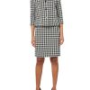 Women's Four Button Boxy Blazer & Skirt, 2pc Set