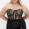 Women's Plus Size Lace Ruffle Dress