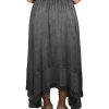 2025 Spring Women's Flowy Handkerchief Hemline Midi Maxi Skirts for Women - Gypsy Embroidered Ruffle Long Skirts