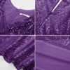 Women's Sequin Dresses Sleeveless V-Neck Sparkly Glitter Evening Party Dress