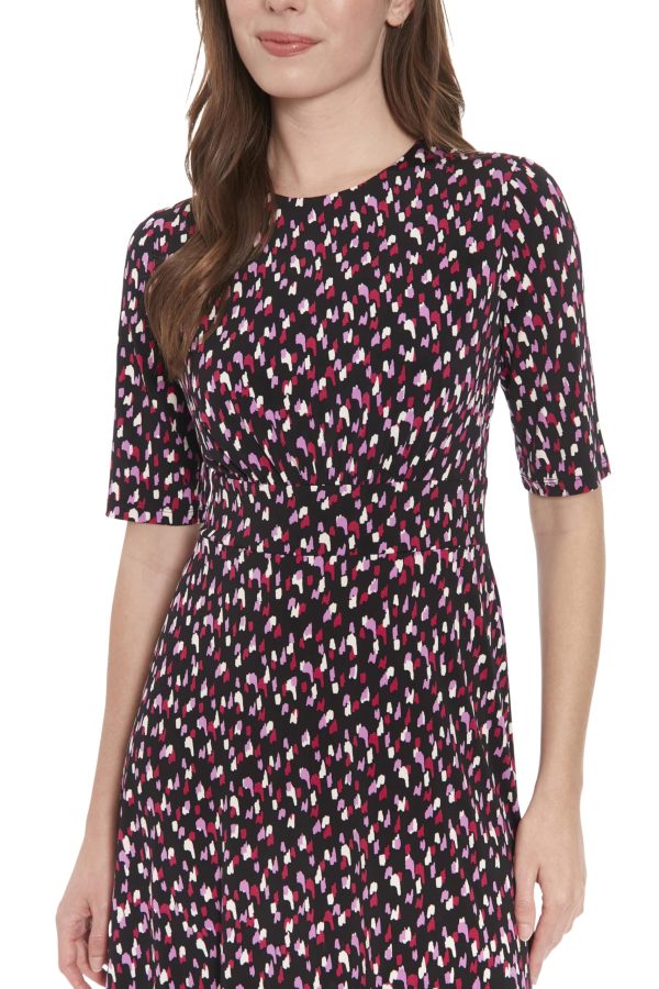 Elegant Half-Sleeve Mid-Calf Work Dresses for Women