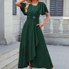 Wedding Guest Dresses for Women Have Pockets Cocktail Dress Ruffle Sleeve A Line Evening Party Formal Dresses for Women