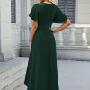 Wedding Guest Dresses for Women Have Pockets Cocktail Dress Ruffle Sleeve A Line Evening Party Formal Dresses for Women