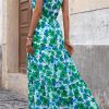 Women Summer Dresses Casual Sleeveless Maxi Dresses Cute Floral Long Dress Wedding Guest Dress