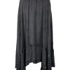 2025 Spring Women's Flowy Handkerchief Hemline Midi Maxi Skirts for Women - Gypsy Embroidered Ruffle Long Skirts